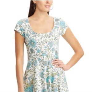 Chaps 100% Cotton Peacock Dress Size Small